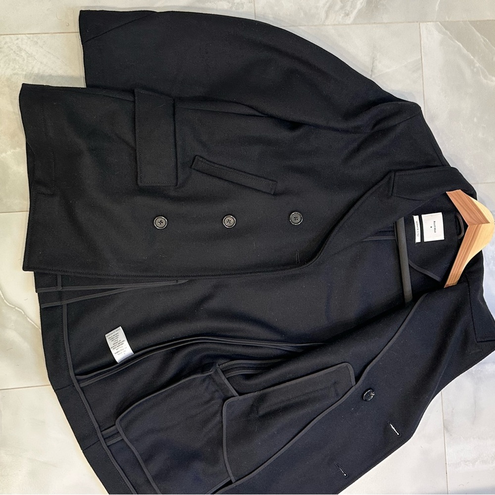 Billy Reid Black Bond Peacoat - Picture 7 of 10